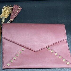 NWOT Ollie & B Studded Envelope Clutch with 2 tassels